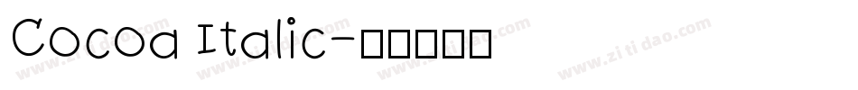 Cocoa Italic字体转换